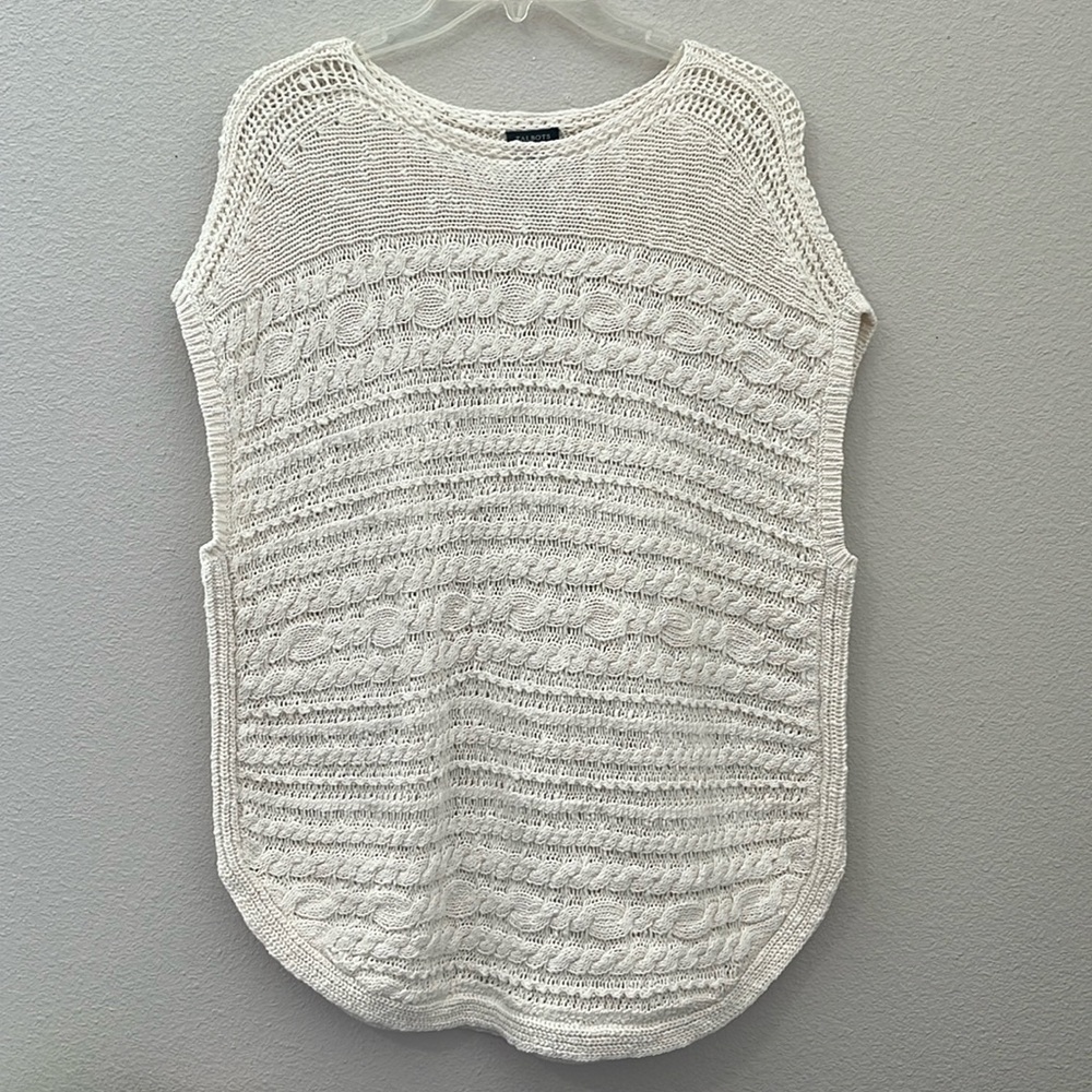 Talbots Cream Knit Sleeveless Blouse